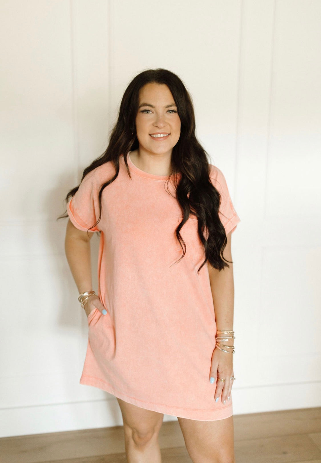 Acid Wash T-Shirt Dress