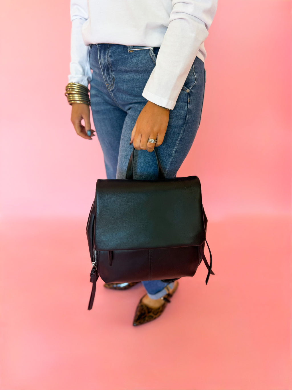 Adley Vegan Foldover Backpack