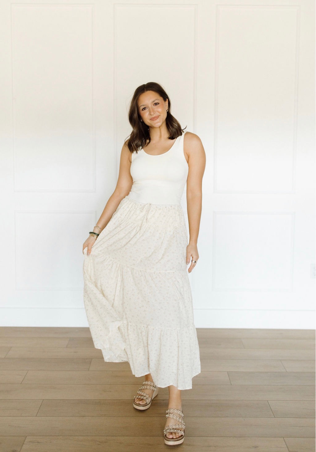 Bloom & Speckle Midi Skirt