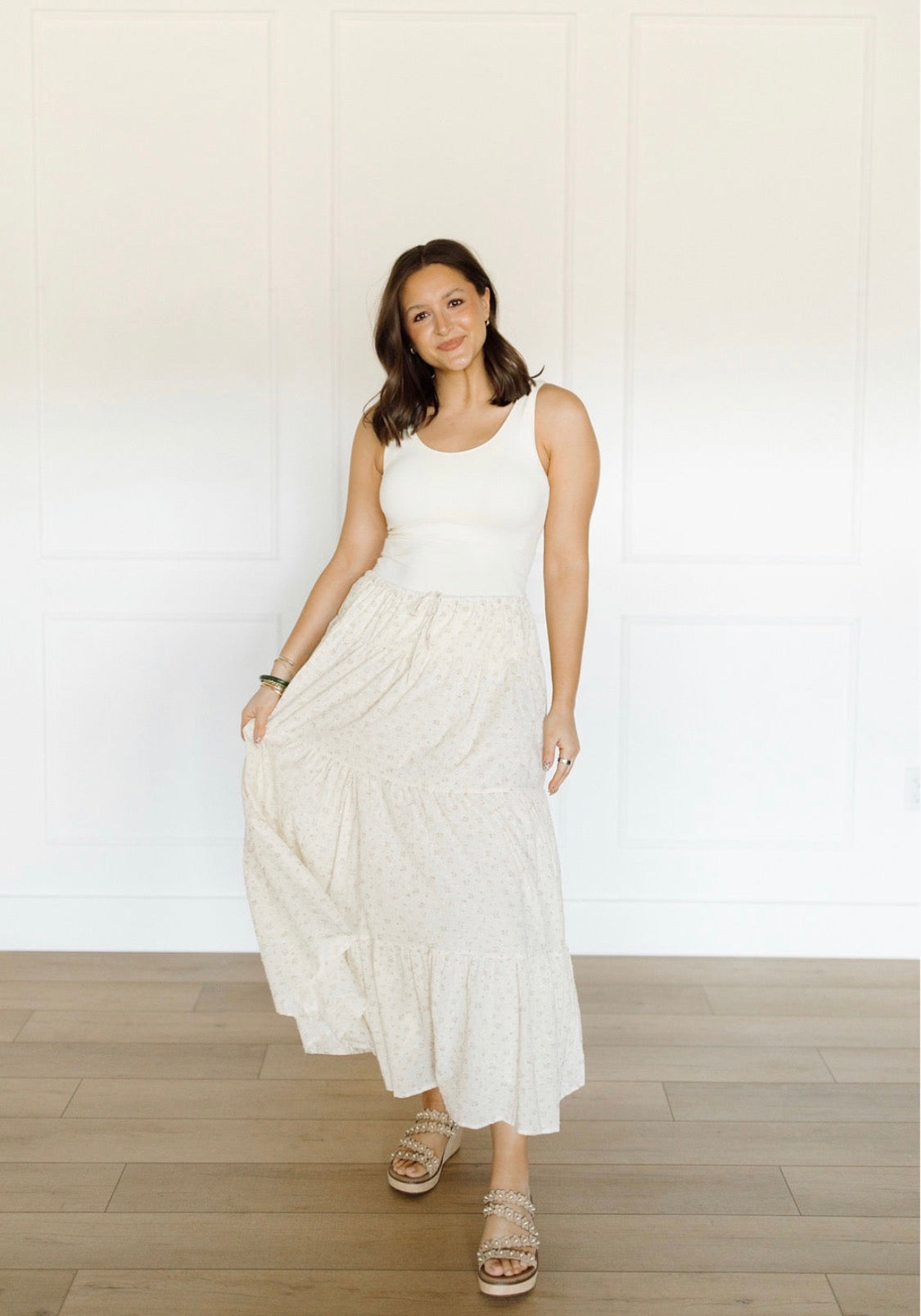 Bloom & Speckle Midi Skirt