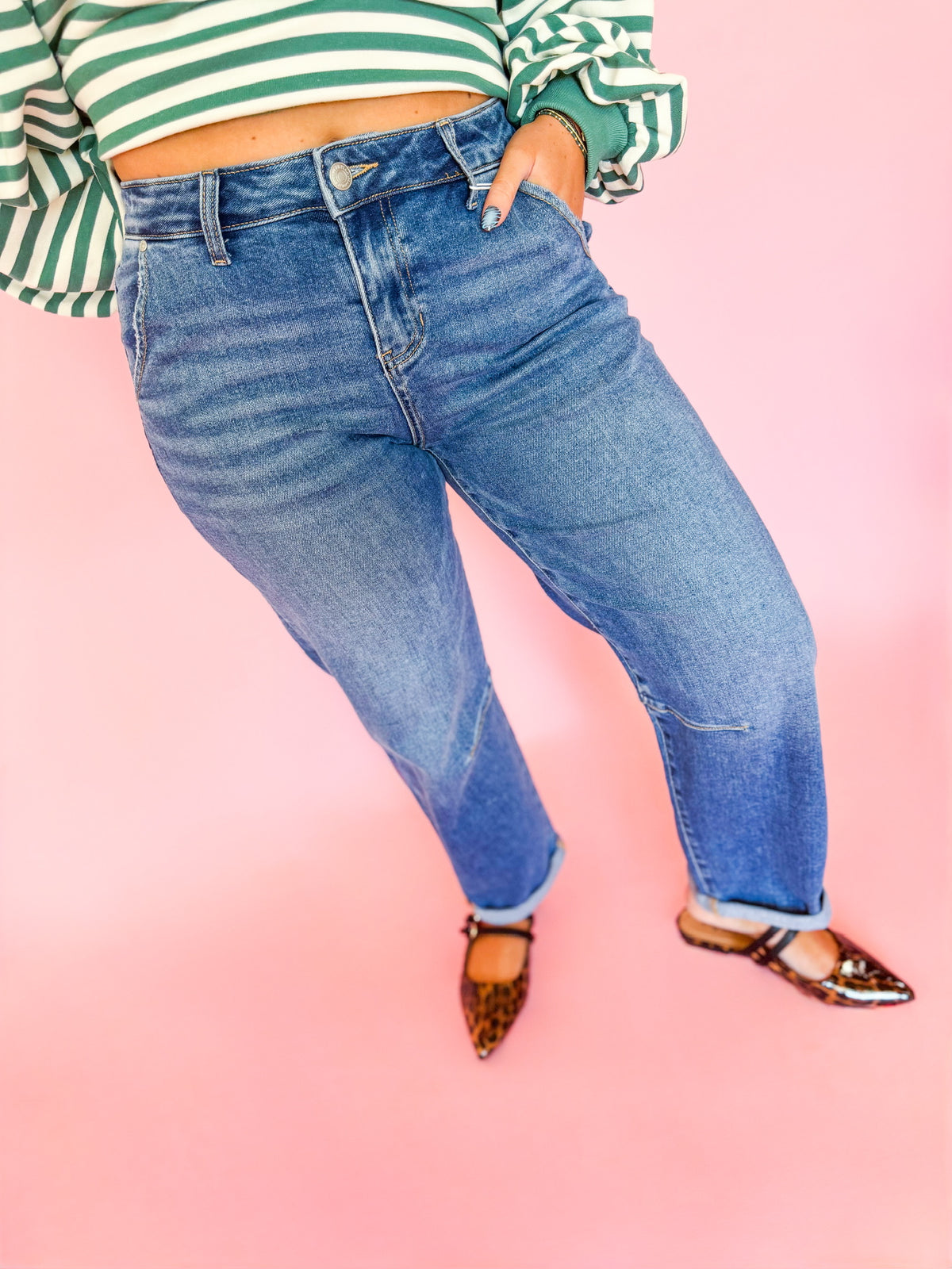 Roll With It Barrel Jean