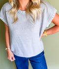 The Light Grey Stitch Top