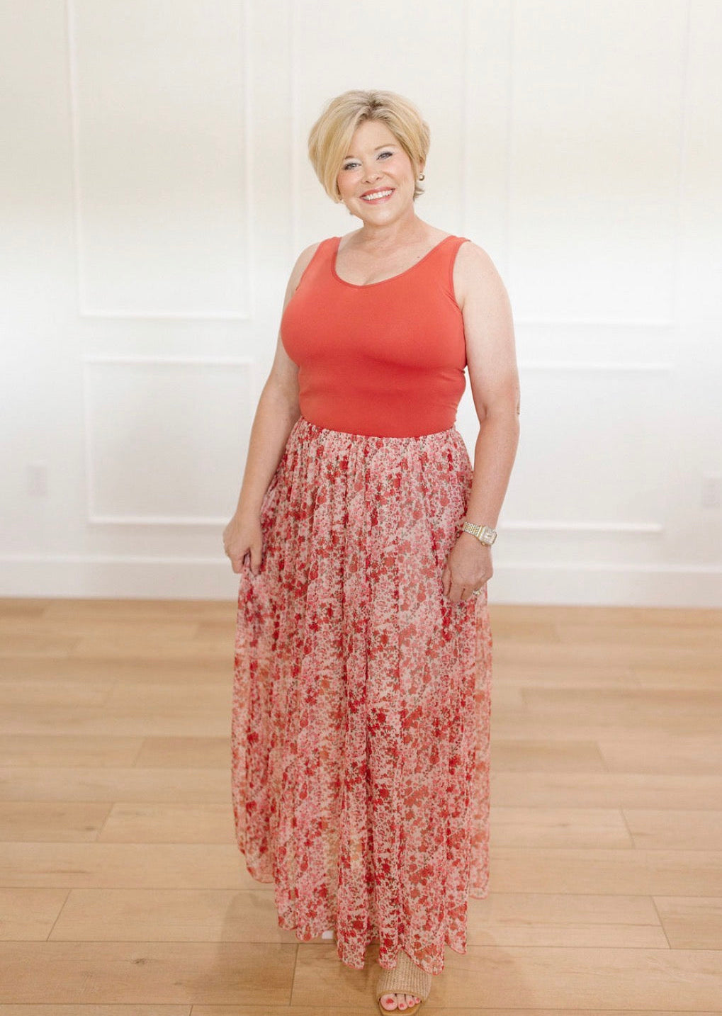 Mesh Meadow Maxi Skirt