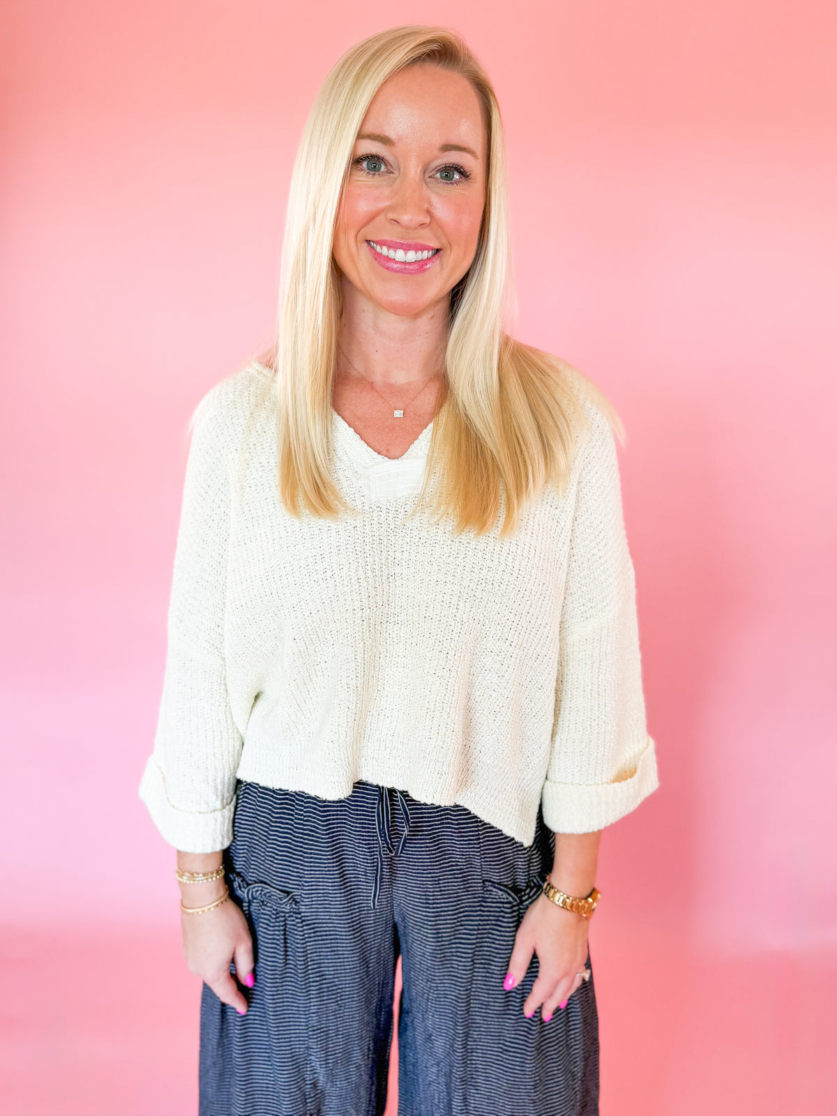 Dream Knit Sweater in Cream
