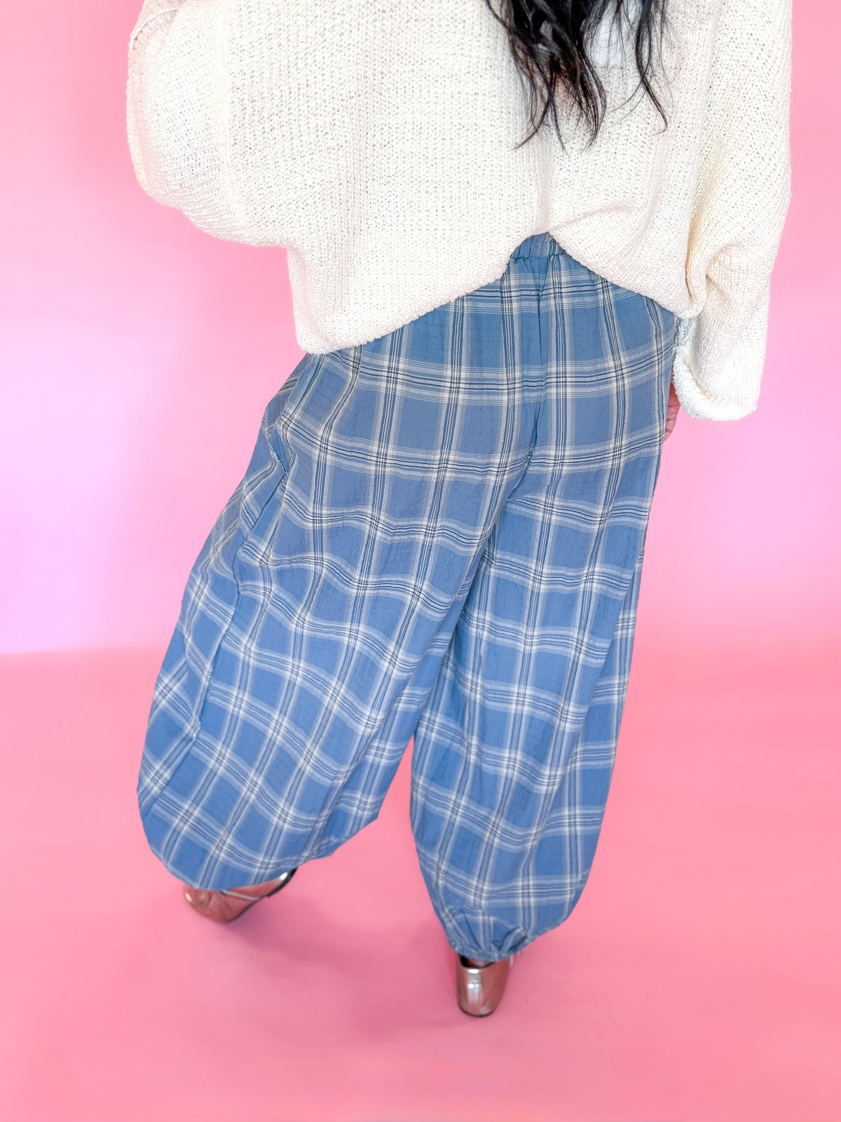 Blue Haven Plaid Joggers