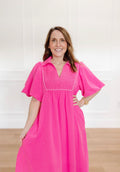 Power Pink Maxi Dress