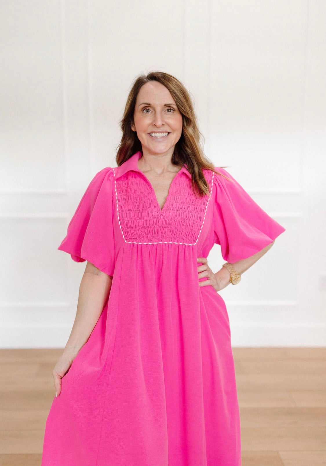 Power Pink Maxi Dress
