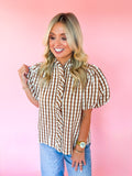 Pumpkin Spice Plaid Top