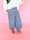 Blue Haven Plaid Joggers