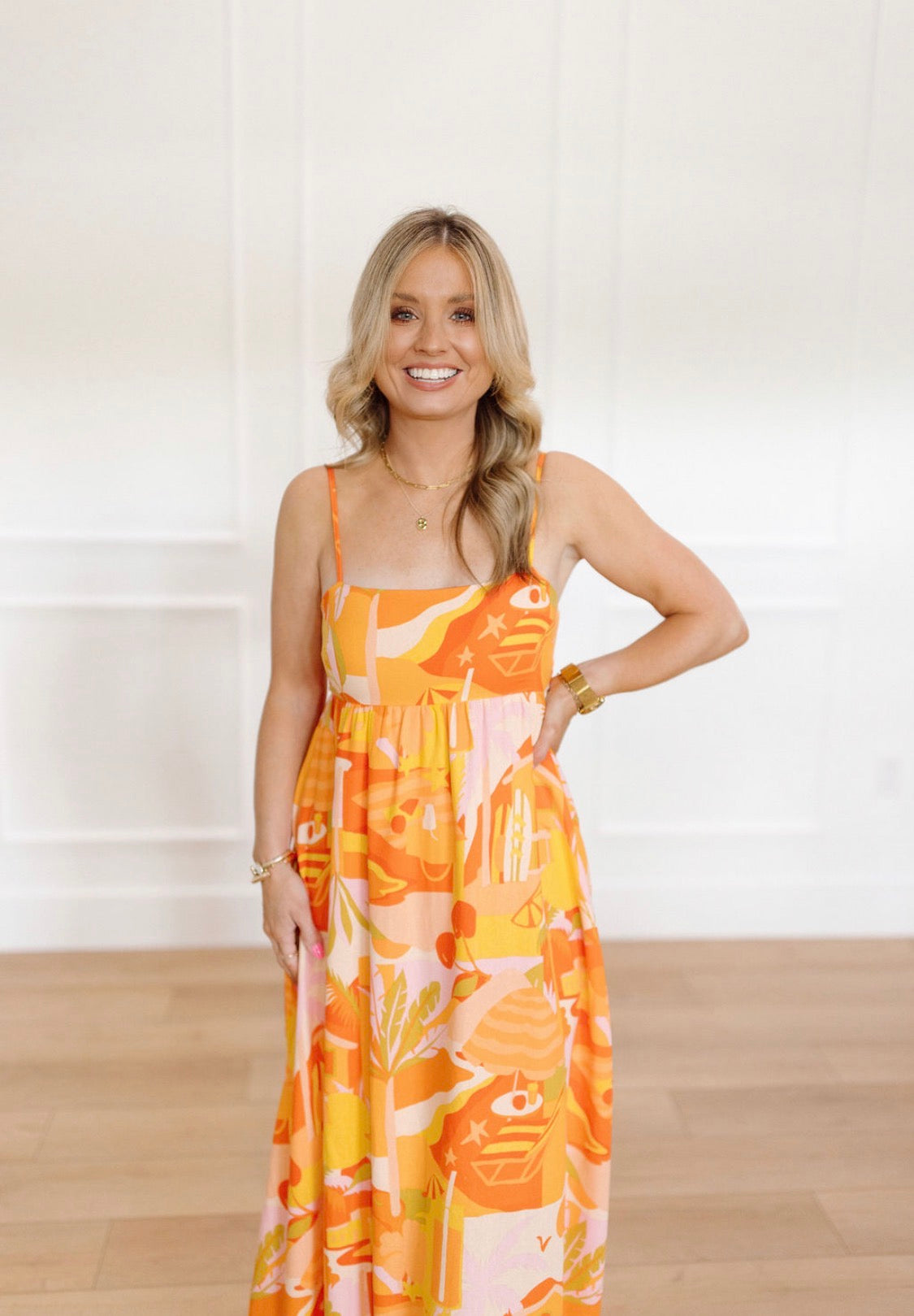 Citrus Tide Maxi Dress