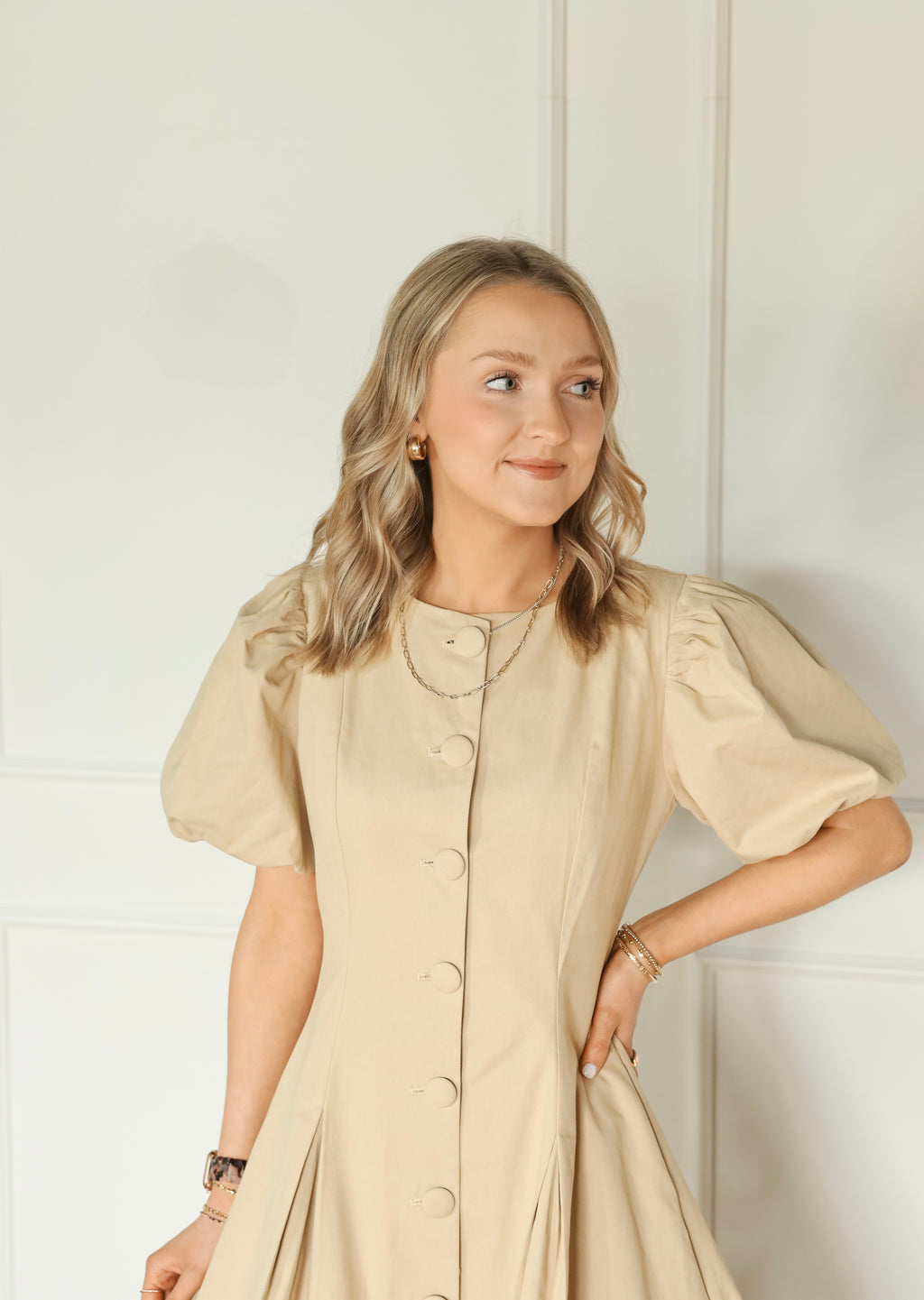 Bold & Buttoned Dress