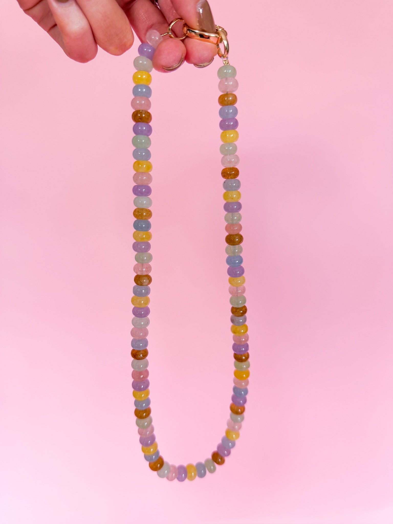 Purple Multi Candy Beaded Necklace