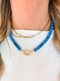 Blue Raspberry Candy Beaded Necklace