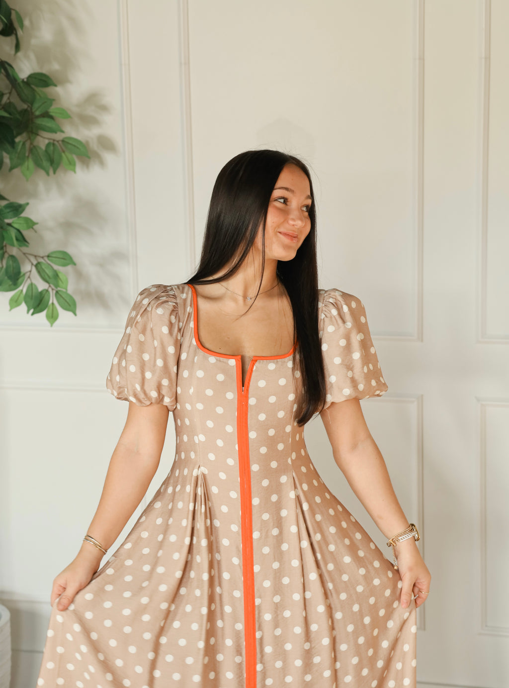 Redline Reverie Polka Dress