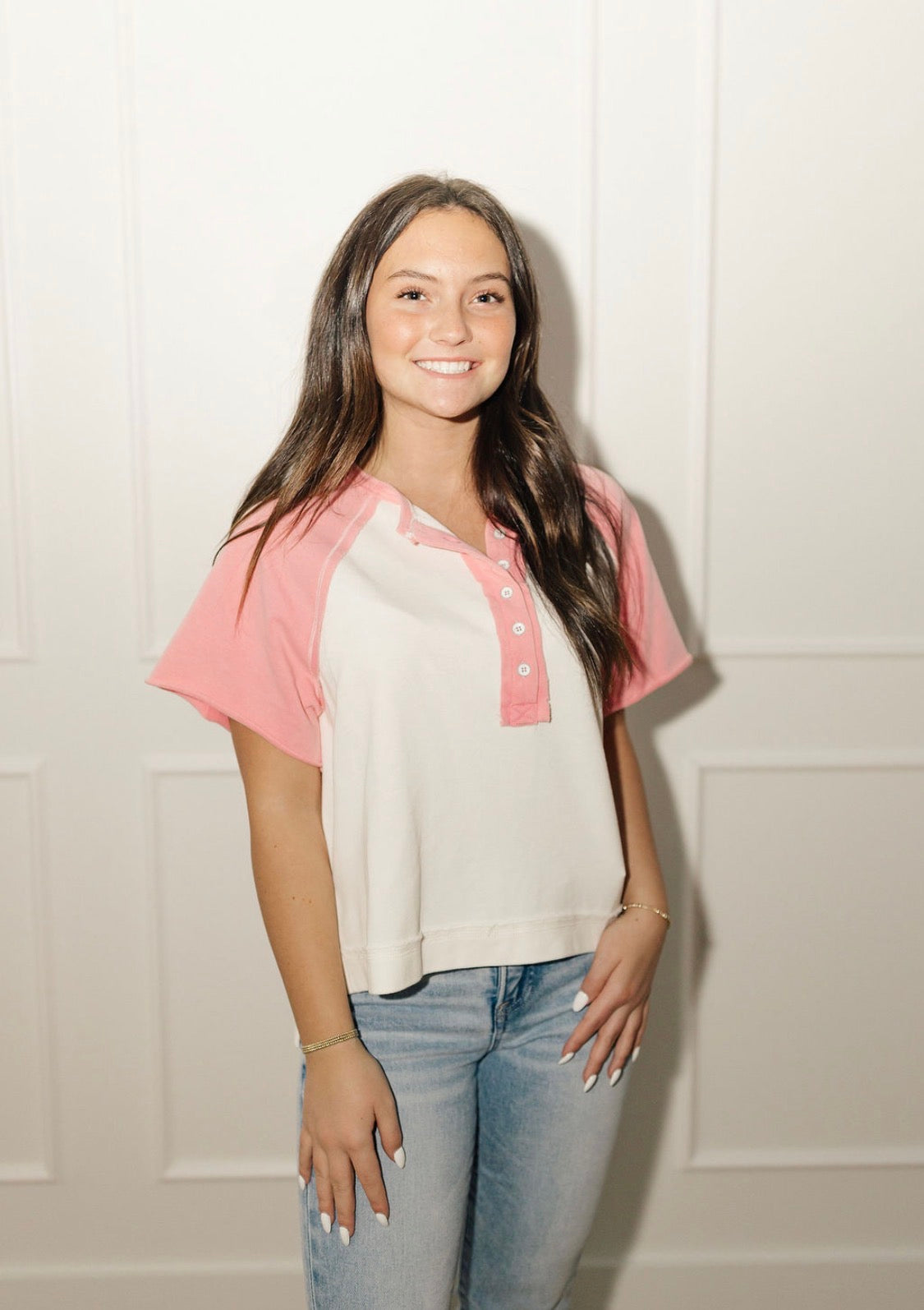 Honeydew Henley Top