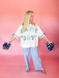 Mixed Match Check & Stripe Game Day Sweatshirt
