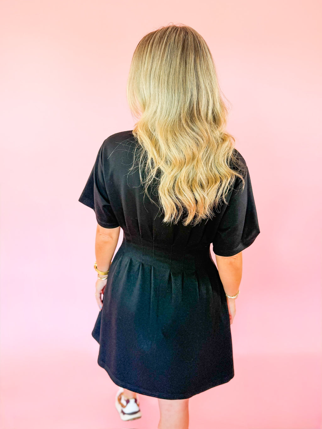 The Black Gathered Dress
