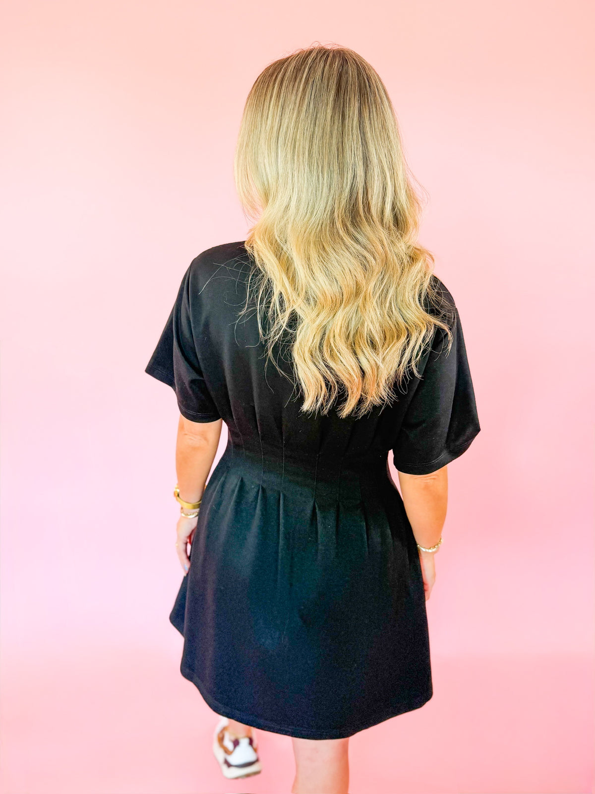 The Black Gathered Dress