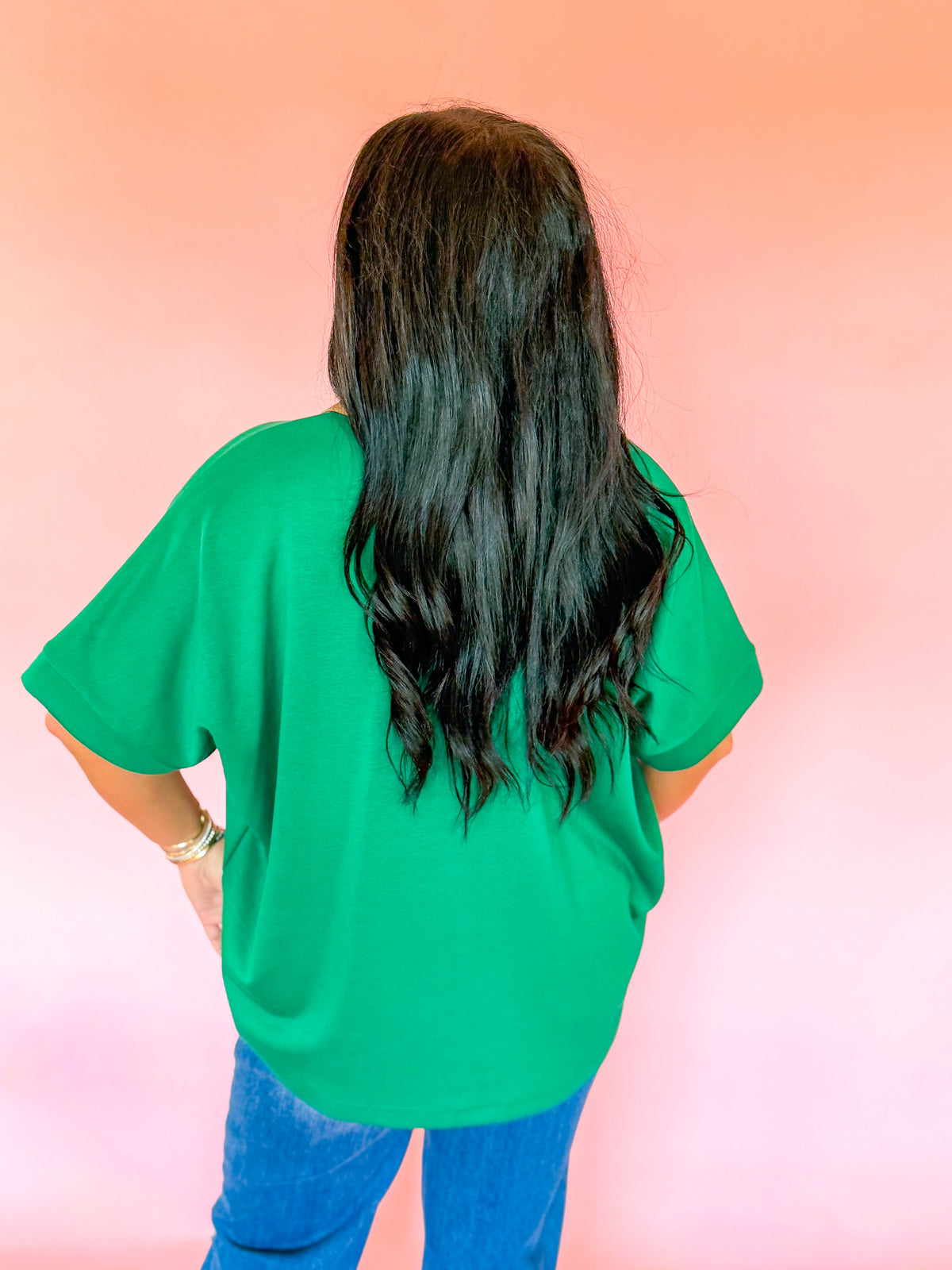 Forest & Camel Chic Top