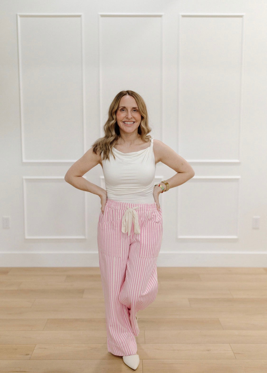 Pink Horizon Stripe Pants