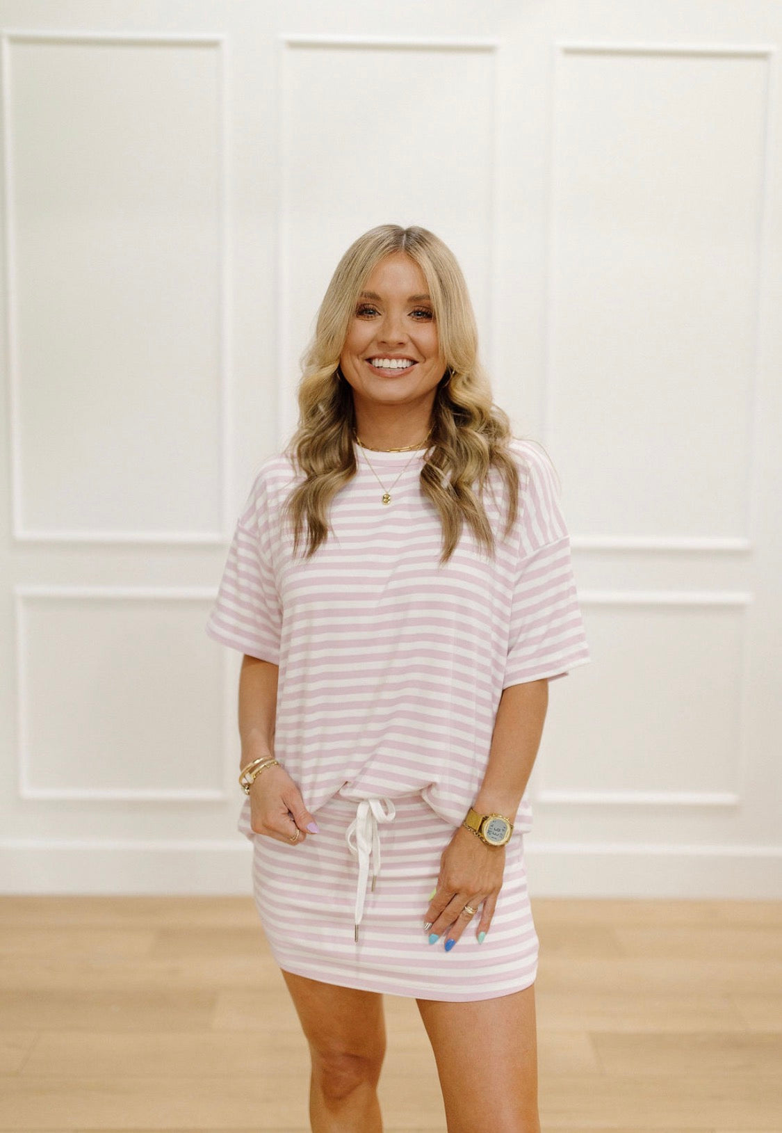 Sweet Stripe Skort Set