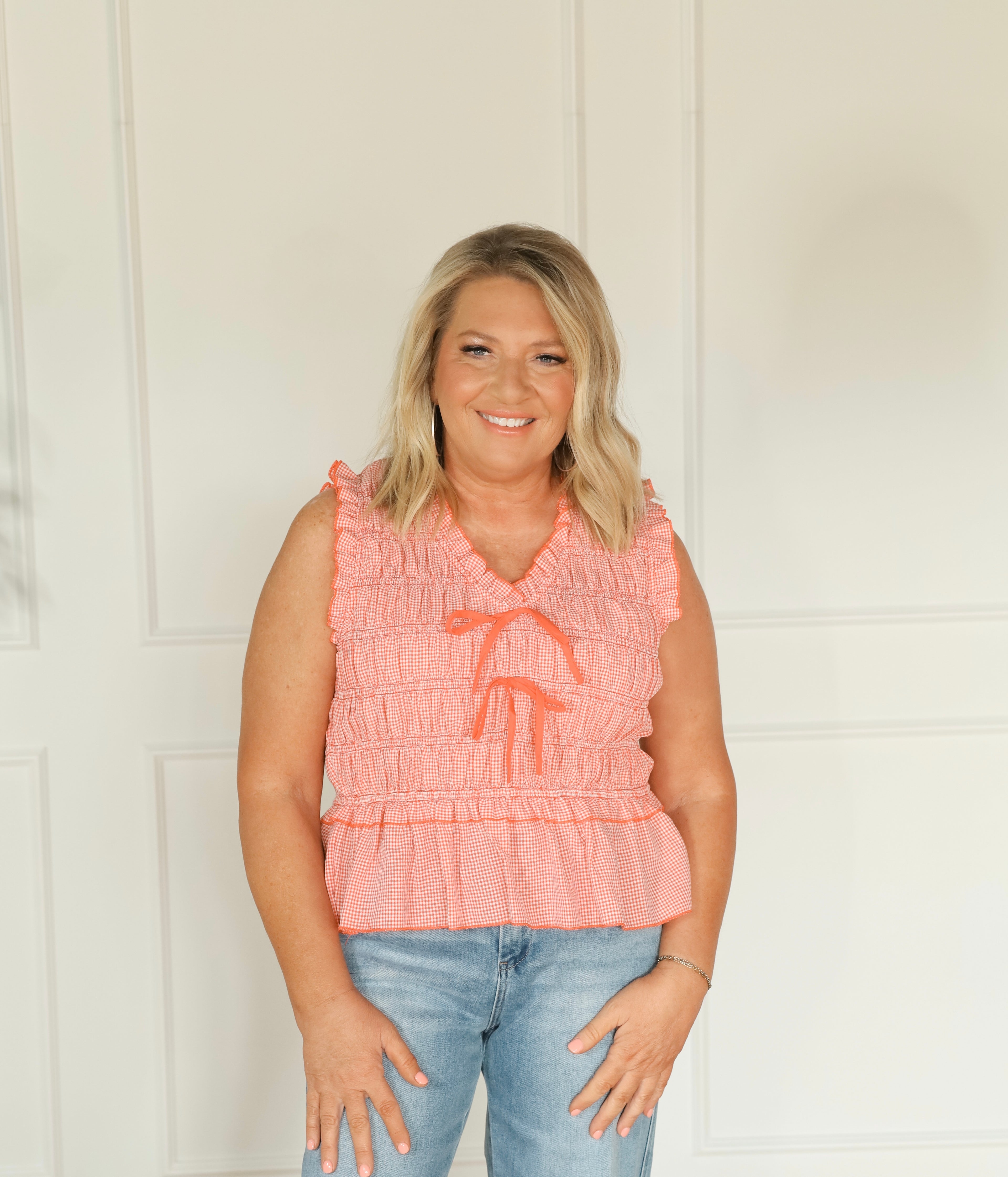 Knot Your Average Gingham Blouse