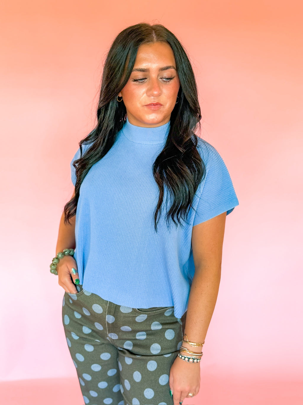 Bluebell Mock Neck Top