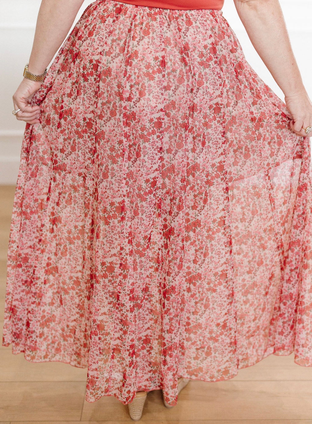 Mesh Meadow Maxi Skirt