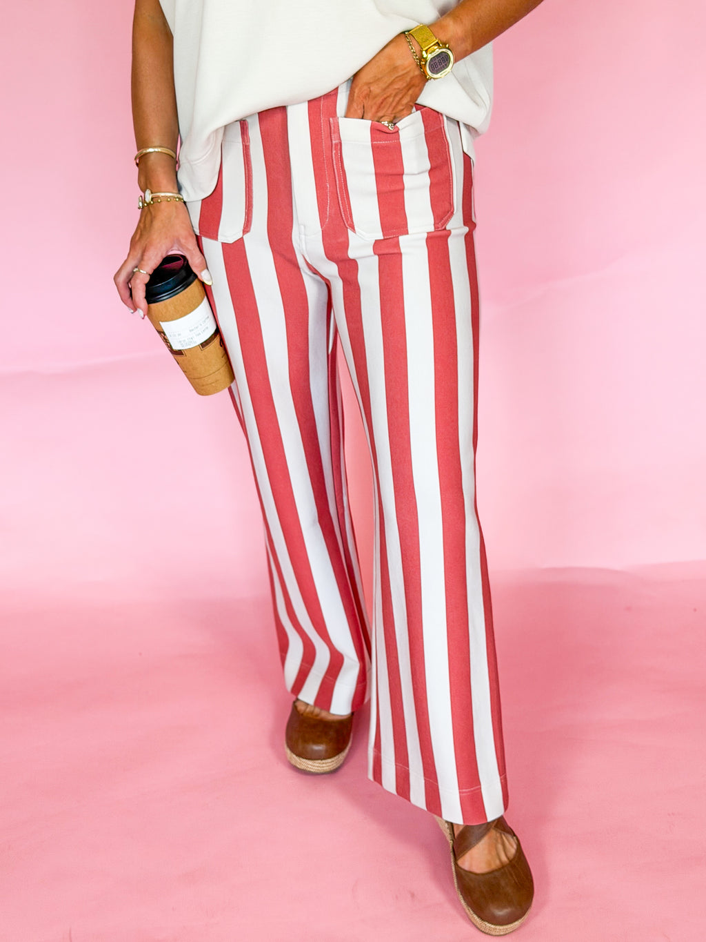 Uptown Rust Stripe Pant