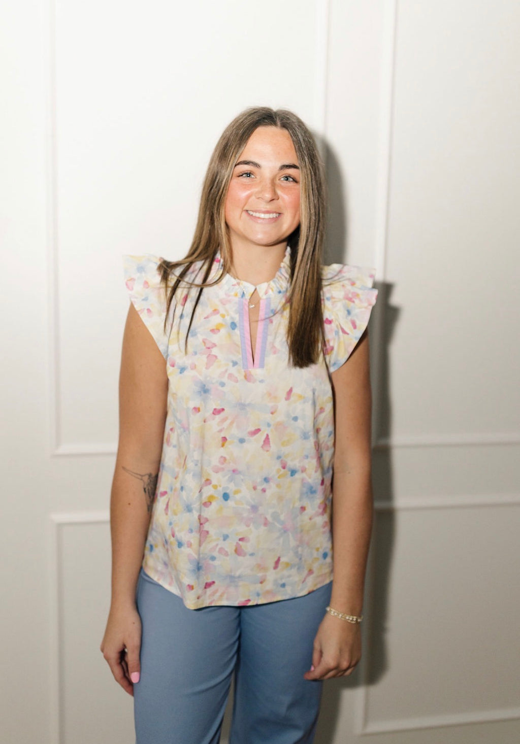 Pastel Petal Ruffle Top