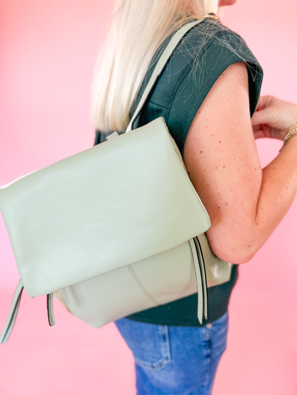 Adley Vegan Foldover Backpack