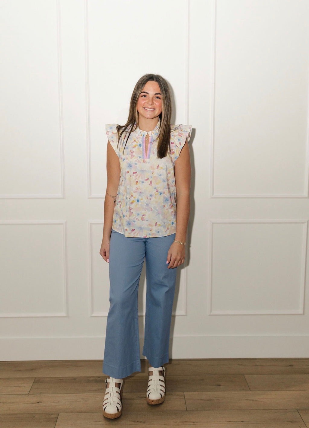 Pastel Petal Ruffle Top
