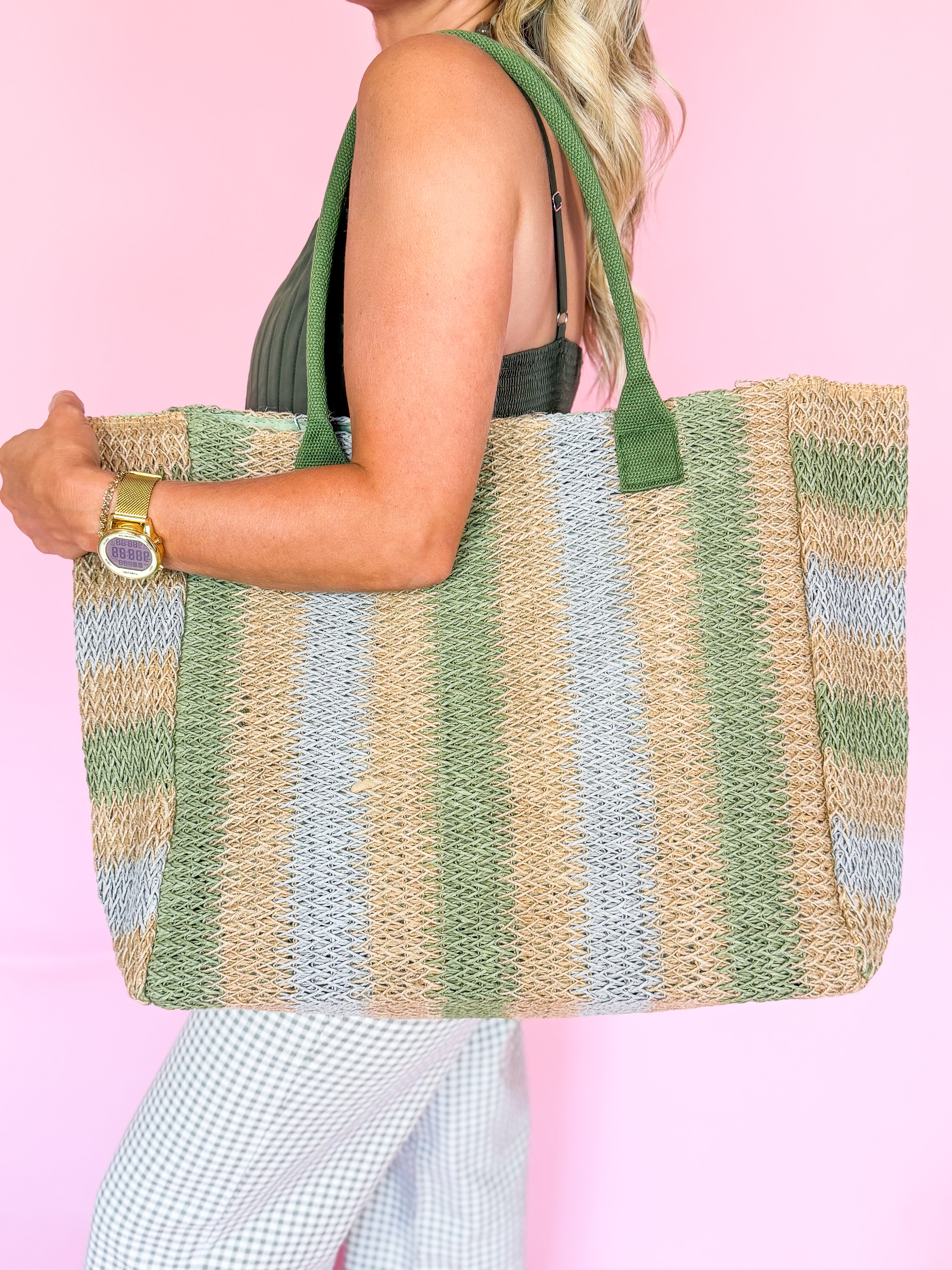 Multi Stripe Tote Bag