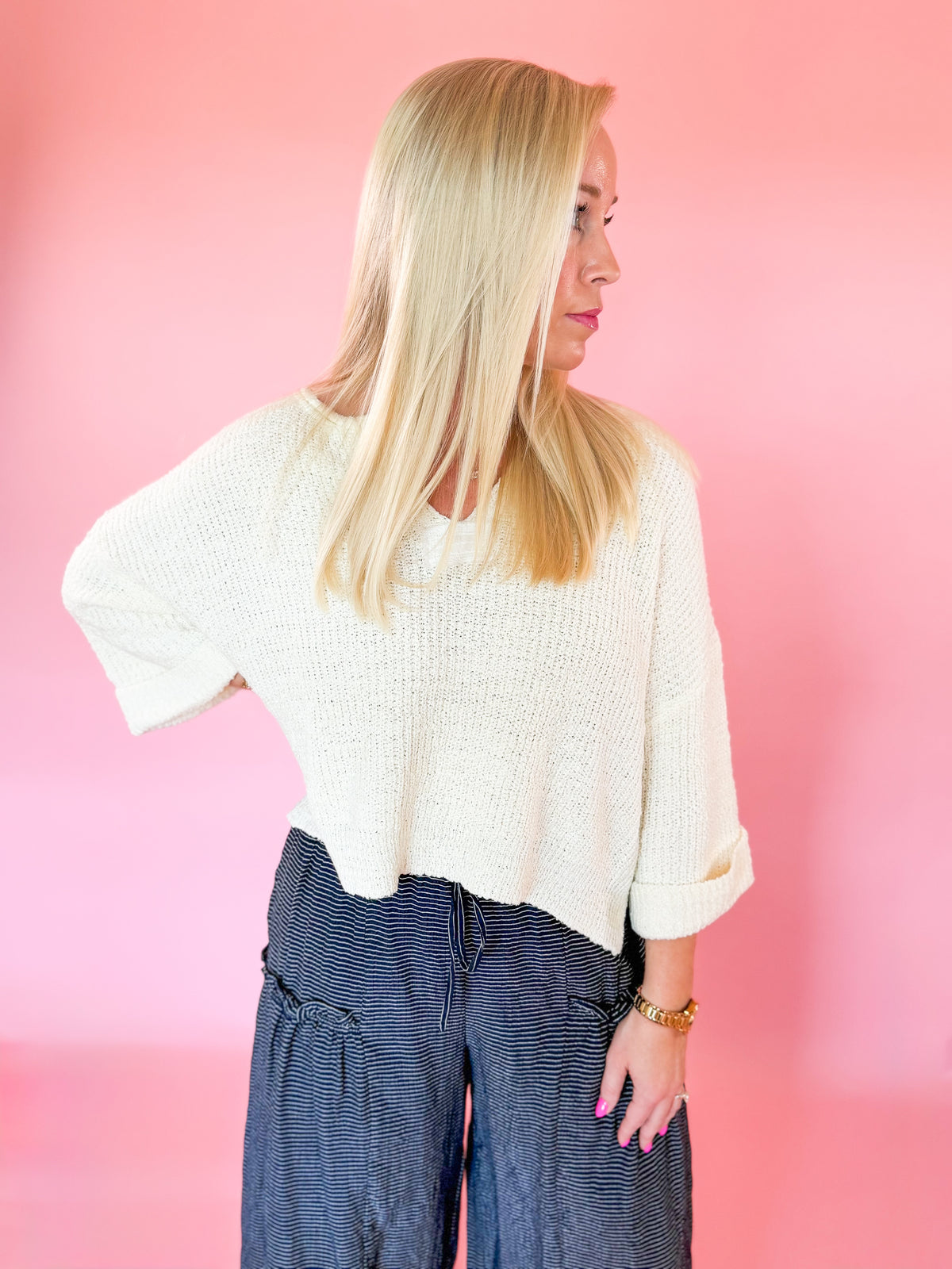Dream Knit Sweater in Cream