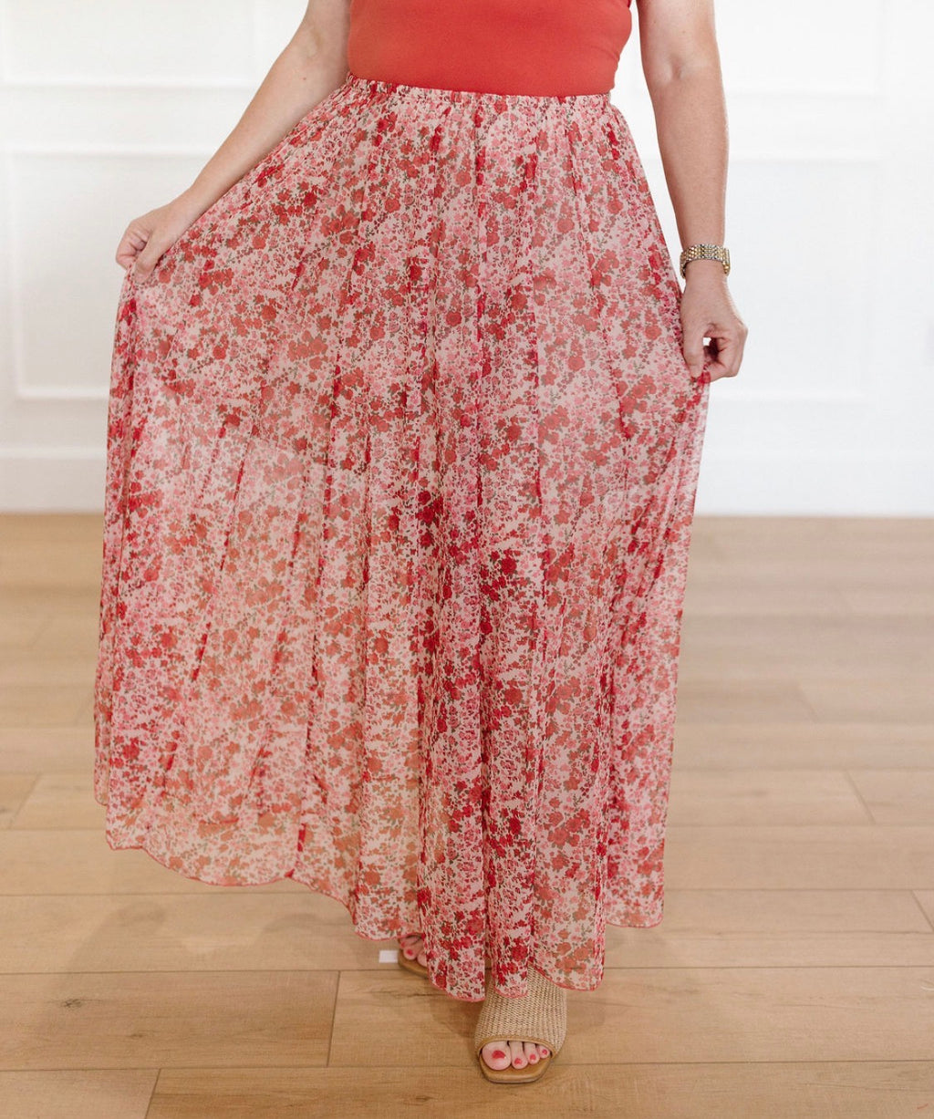 Mesh Meadow Maxi Skirt