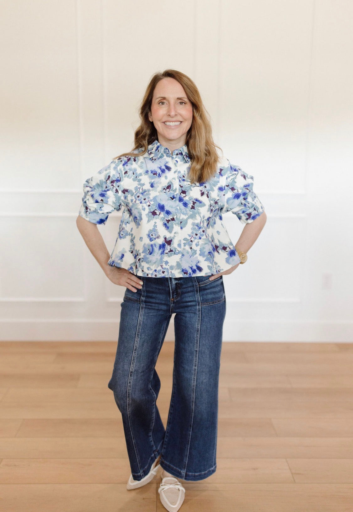 Antique Bloom Puff Blouse