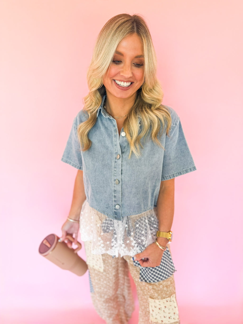 Denim with a Twist Blouse
