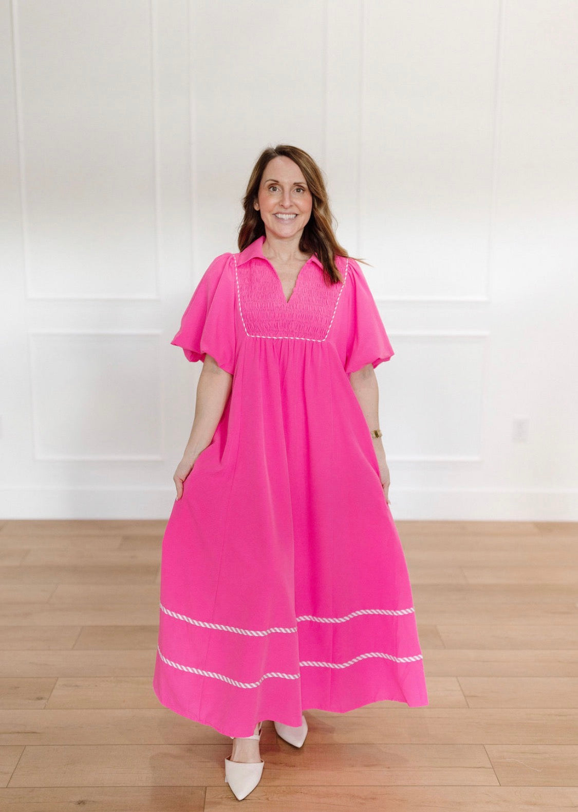 Power Pink Maxi Dress