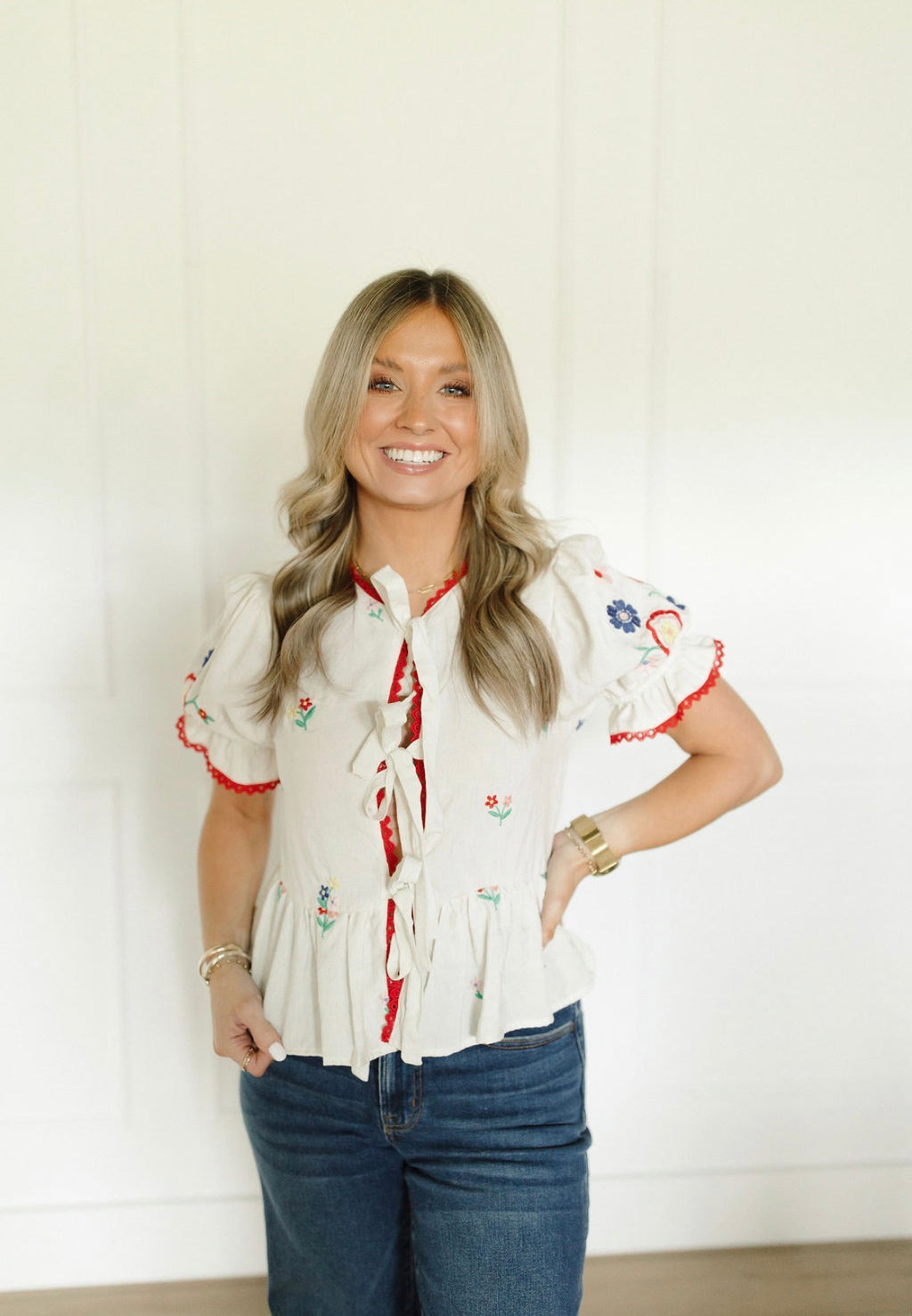 Eyelet & Grace Top