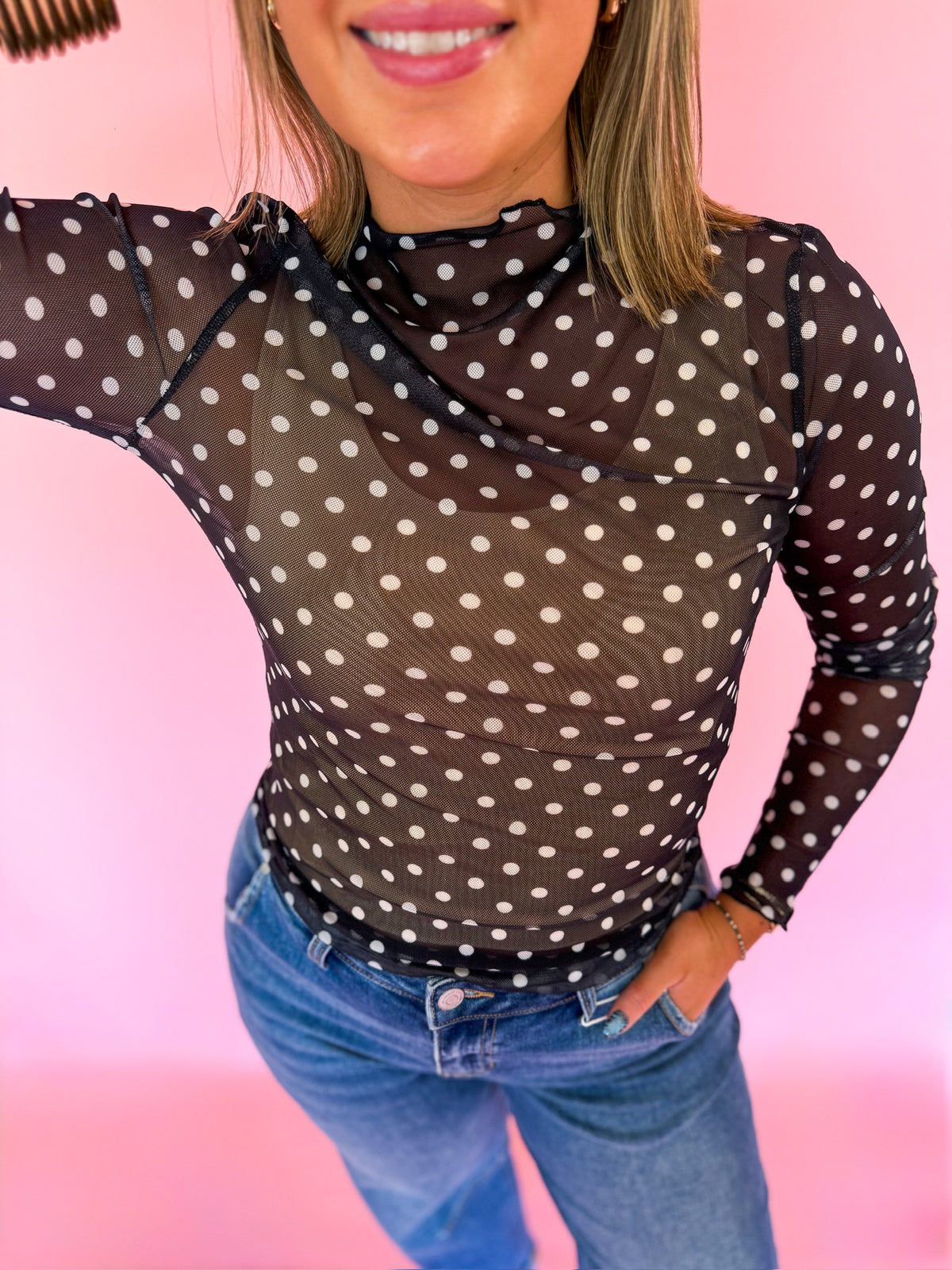 Sheerly Spotted Top