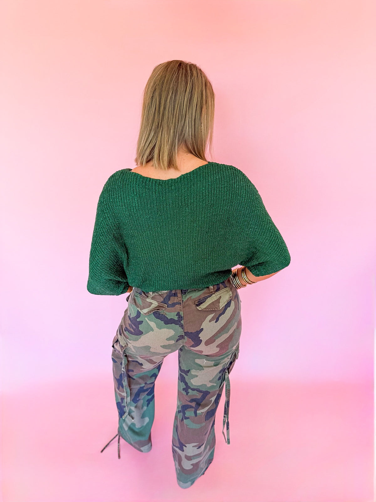 Hunter Green & Honey Sweater