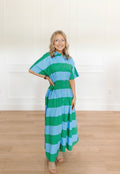 Saltwater Stripe Button Dress