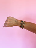 Speckled Acrylic Oval Beaded Bracelets
