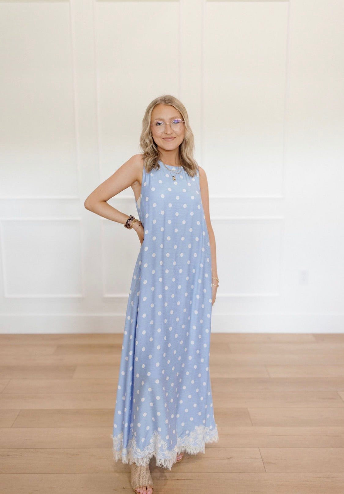 Dotted with Love & Lace Maxi Dress