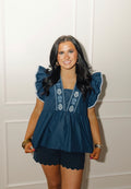 Navy Notions Blouse