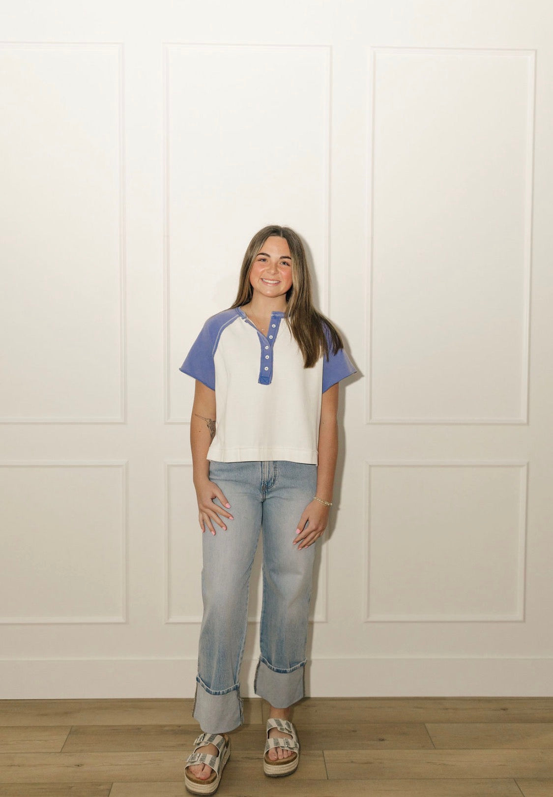 Honeydew Henley Top