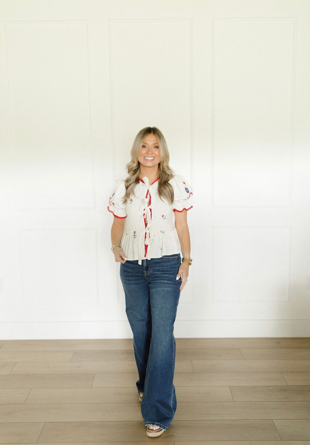 Eyelet & Grace Top