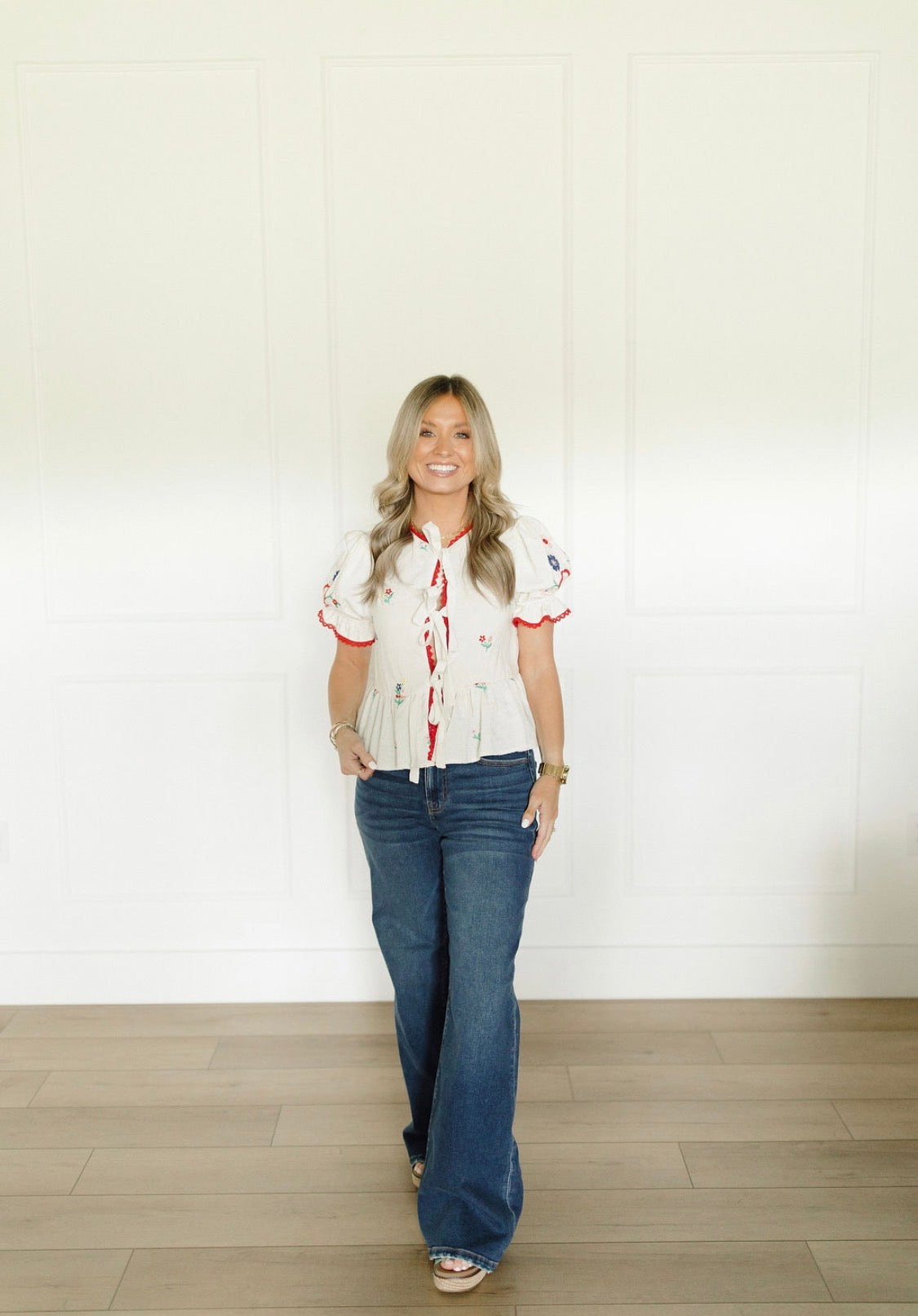 Eyelet & Grace Top
