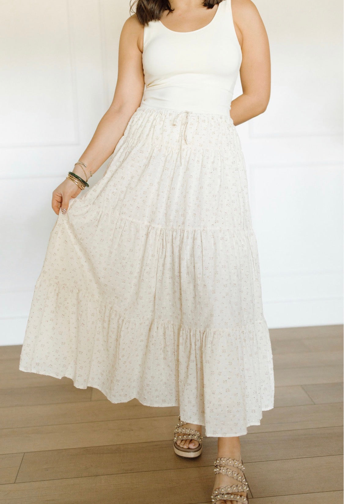 Bloom & Speckle Midi Skirt