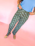 Olive Charm Dot Pants